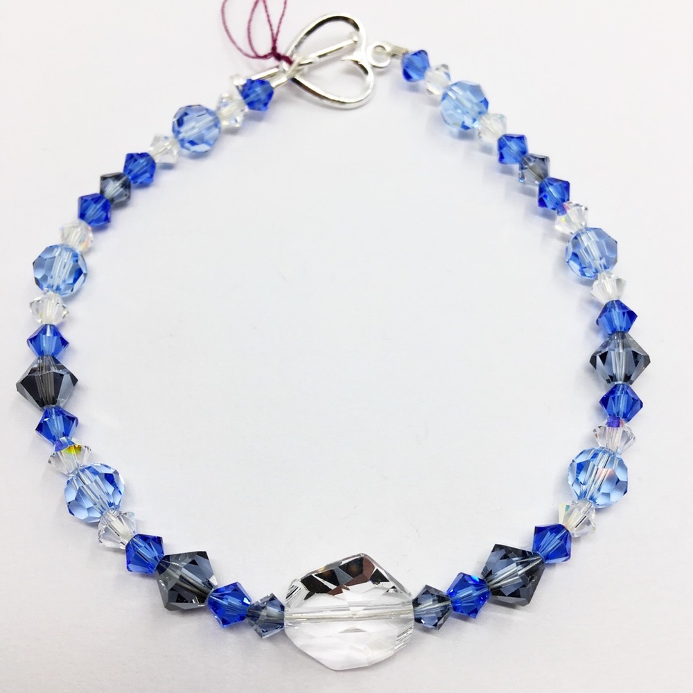 Handmade Swarovski sterling silver bracelet
